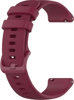 Immagine prodotto di Bracciale in silicone – compatibile con Garmin Venu / Venu 2 Plus / Venu SQ / SQ 2 / Vivomove (HR – Style – Luxus – Sport) / Vivoactive 3/5/6 / Forerunner 55/165/245/645/570 – 42 mm – Borgogna