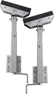 Produktbild von Bootstrailer-Stützen aus Vollgummi, 2er-Set, höhenverstellbar von 63 bis 88 cm, Stahlrahmen mit Gummiauflagen, geeignet für Bootsanhänger und Bootstransport