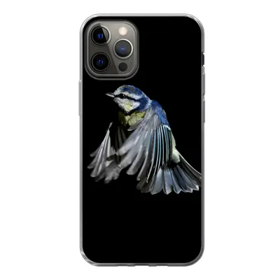Produktbild von MuchoWow® Handyhülle Schutzhülle Hülle für iPhone 12 Pro Vögel - Federn - Schwarz Silikon Softcase Handy Hülle - Abdeckung