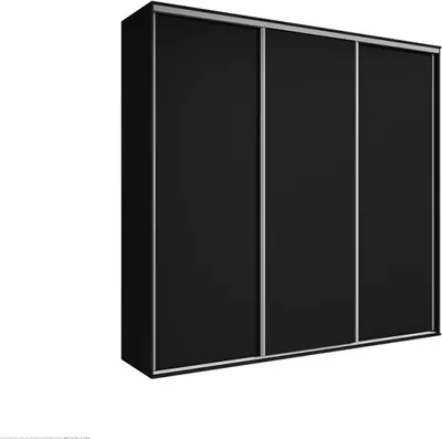 Obrázek produktu pro Třídveřová šatní skříň 277 cm AMBOY 8 - černá