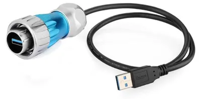 Produktbild von Alcasa IC03-24U301, 0,5 m, USB A, USB A, USB 3.2 Gen 1 (3.1 Gen 1), 5 Gbit/s, Schwarz