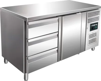 Produktbild von Saro KYLJA 2130, Chefkoch-Basis, Freistehend, Edelstahl, Edelstahl, 1 Tür(en), 3 Schublade(n)