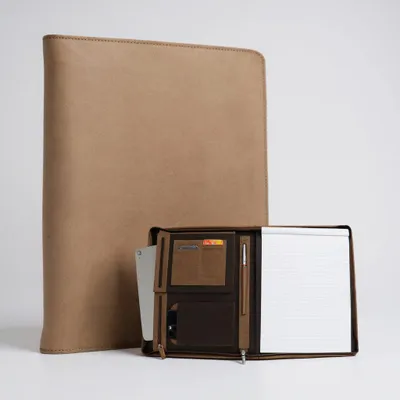 Produktbild von Safekeepers Oslo Dokumentenmappe - Schreibmappe - Ipad Hülle - A4 - Leder - mittelbraun