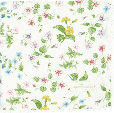Produktbild von Greengate Karolina Stoffserviette mit Spitze white 40x40cm