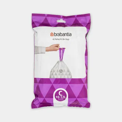 Zdjęcie produktu dla Brabantia - Worki na śmieci rozmiar C (10-12L) 40szt