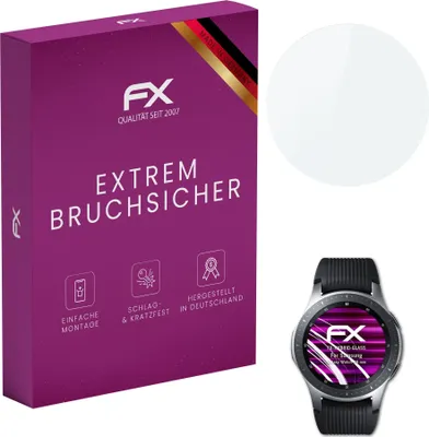 Produktbild von atFoliX FX-Hybrid-Glass Displayfolie kompatibel mit Samsung Galaxy Watch (46 mm) Glasfolie