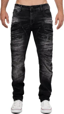 Produktbild von Cipo & Baxx Herren Regular Fit Jeans Stonewashed CD491 Black W32/L34