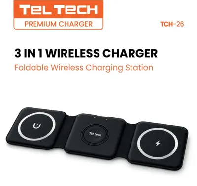 Obrázek produktu pro Bezdrátová nabíječka Teltech MagSafe 3v1 s indukcí, 15W + kabel