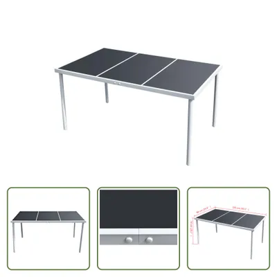 Obrázek produktu pro The Living Store Zahradní jídelní stůl 150 x 90 x 74 cm černý