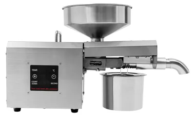 Produktbild von Automatische Ölpresse - Öl-Extraktor - Leistung 610 W, 220 V - Heiß- & Kaltpressen 40–240°C - Drehmoment 1500 N·m - Durchsatz 3–5 kg/h - Edelstahl - Hellgrau