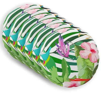 Image de vidaXL, housses de coussin, 6 pièces, modèle HEERLEN, couleur noire, diamètre 60 cm, en polyester
