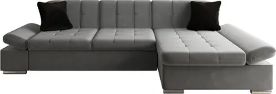 Produktbild von MIRJAN24 Ecksofa Malwi mit Regulierbare Armlehnen Eckcouch mit Schlaffunktion und Bettkasten, L-Form Sofa vom Hersteller (Magic Velvet 2217 + Magic Velvet 2219, Ecksofa: Rechts)