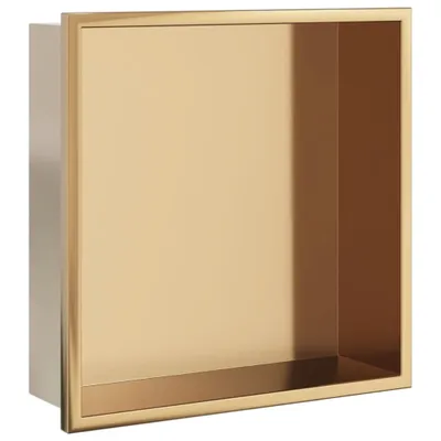 Produktbild von vidaXL Duschnische Golden Gebürstet 32x32x9 cm Edelstahl
