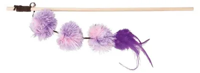 Produktbild von Trixie Pompon-stab Sortiert 40 Cm Lila  Lila One Size