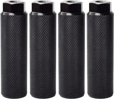 Produktbild von Set aus 4 Fahrradschrauben mit Anti-Slip-Spitzen, aus Aluminiumlegierung, für Fahrräder, BMX-Fahrräder, All-Terrain-Fahrräder, Stuntfahrräder und Räder mit 3/8 Zoll Durchmesser.