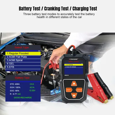 Produktbild von KONNWEI KW218 Autobatterietester, Anlasstest, Laden für 6-V-Motorradbatterien/12-V-LKW