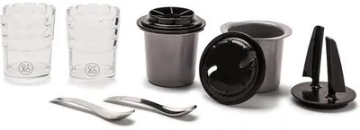 Immagine prodotto di Porta-palline per gelato con 2 cucchiai in acciaio inossidabile e 2 coppette