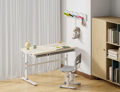Zdjęcie produktu dla Regulowany stolik dziecięcy Spacetronik XD, podnoszone, ergonomiczne rozwiązanie do nauki