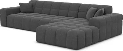 Produktbild von Strukturstoff L-Form Sofa Nivara Anthrazit Rechts