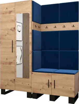 Produktbild von Garderobe ARTIN Set 14 mit gepolsterten Paneelen Industrial Design