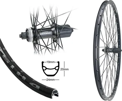 Produktbild von Bärwinkels 28 Zoll Hinterrad Disc Shimano Deore schwarz CENTER LOCK 8,-9,-10 fach Laufrad 19-622
