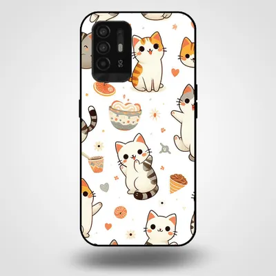 Produktbild von Smartphonica Handytasche für OPPO A94 5G mit Katzendruck - TPU Rückseite Abdeckung Fall Katzen Design