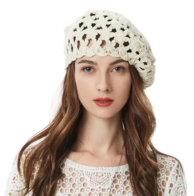 Immagine prodotto di Berretto estivo all'uncinetto da donna - Cappello leggero e artigianale, modello slouchy