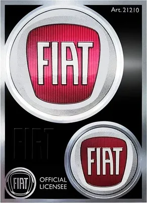 Produktbild von Fiat Chromaufkleber Offizielle 2 Logo, Tischmaße 94 x 131 mm
