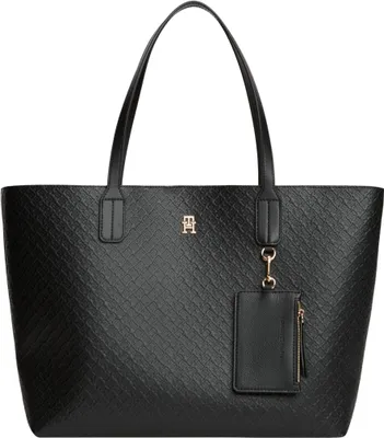 Obrázok produktu pre Tommy Hilfiger dámska kabelka typu "tote bag" Icon Mono, čierna (Black), oválny tvar