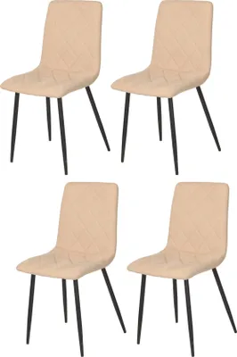 Obrázek produktu pro Casa Dolce sada 4 jídelních židlí ADELA, taupe, 43x50x90 cm, čalouněná látkou