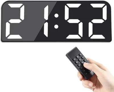 Obrázek produktu pro Digitální nástěnné hodiny s 9,5palcovým displejem, bílé