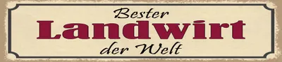 Produktbild von vianmo Blechschild 10x46 cm Bester Landwirt der Welt