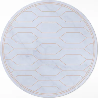 Produktbild von Linienmuster auf Marmor– Vinylteppich – Indoor Teppich – Flur – Pflegeleicht – Runder Teppich – PVC Teppich – Outdoor Teppich – Pflegeleicht – fi 50cm