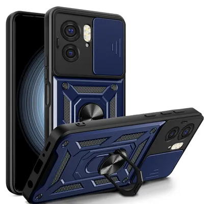 Produktbild von Outdoor Panzer Hülle Motorola Edge 40 Handyhülle mit Kameraschutz Ringhalter Blau