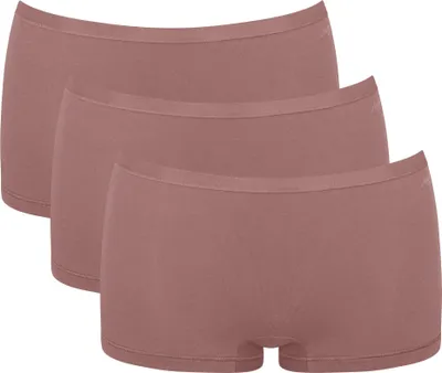 Zdjęcie produktu dla Sloggi szorty damskie, 3-pak - GO Daily Bawełna Short 3P, spodenki, elastyczna bawełna brązowy L