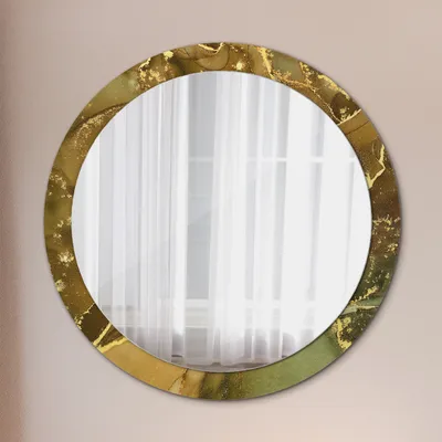 Produktbild von Spiegel - Mirror zum Wandspiegel Schlafzimmer – Schminkspiegel- metallisch wirbelt- Ø90cm