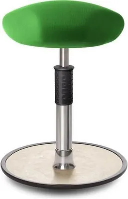 Produktbild von Sitz- Stehhocker Free Regular Triangel Gestrick Grün chrom /cremeweiß.