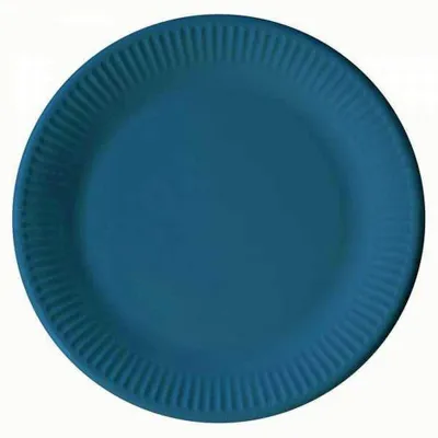 Obrázok produktu pre Kompostovateľné jednofarebné tyrkysové 8 papierových tanierov 23 cm