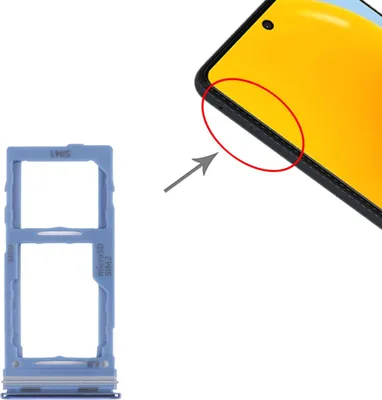 Produktbild von Dual Sim + Micro SD Karten Halter Adapter für Samsung Galaxy M52 5G Blau