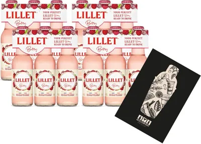 Produktbild von Lillet Berry 12er Set ready to drink 12x 200ml (10,3% vol) Lillet Wild Berry Strawberry Raspberry Mischgetränk- [Enthält Sulfite]