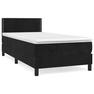 Immagine prodotto di vidaXL Letto a molle con materasso nero 100x200 cm in velluto