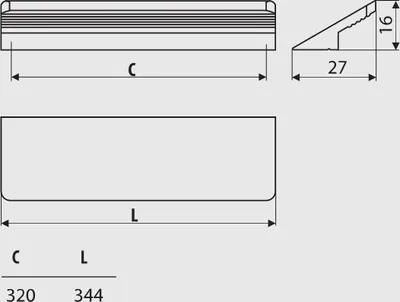 Obrázek produktu pro UA58 Rukojeť, leštěný chrom, 320 mm