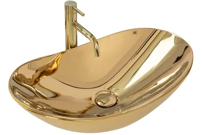 Zdjęcie produktu dla Umywalka nablatowa Rea Royal Gold