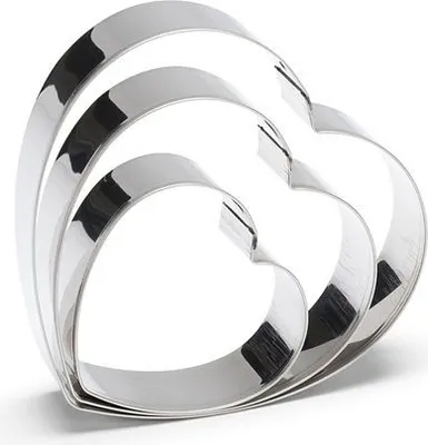 Immagine prodotto di Putter a cuore Patisse Set di 5 pezzi in acciaio inox