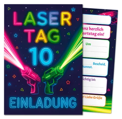 Zdjęcie produktu dla Elzusha - 12 zaproszeń na 10. urodziny dla dzieci