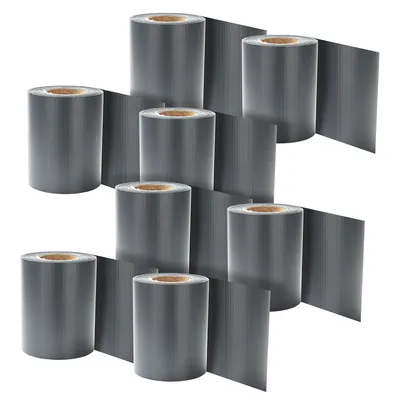 Produktbild von Yakimz Sichtschutzstreifen Verschiedene Doppelstabmatten PVC Zaun Folie Gartenzaun Reflexionsarm mit Clips 8 Rollen á 70m x 19cm Anthrazit
