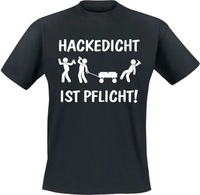 Produktbild von Alkohol & Party T-Shirt Herren Hackedicht ist Pflicht schwarz 3XL