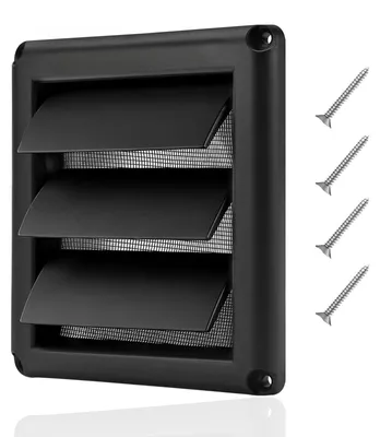 Image de Grille de ventilation de 100 mm avec protection contre les insectes - Résistante aux intempéries