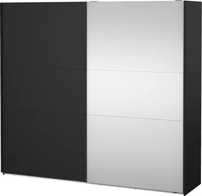 Zdjęcie produktu dla Como szafa przesuwna 2 drzwi 245x220cm matowy czarny.