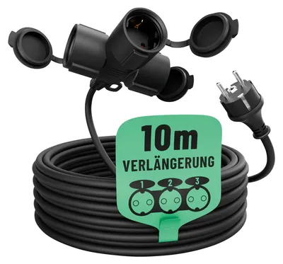 Produktbild von ABSINA Verlängerungskabel 151235, 3-Fach, 20 m